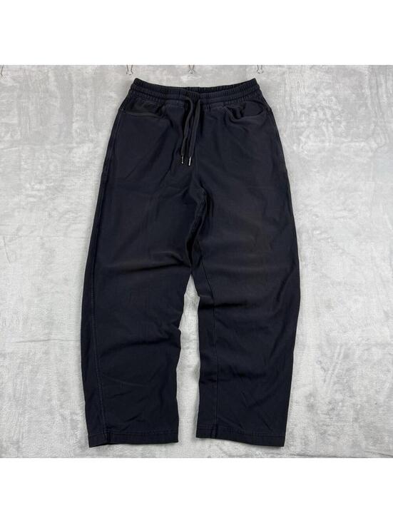Athleta Pants - Athleta Wide Leg Travel Pants Womens Small Black Stretch Athleisure Fleece Relax